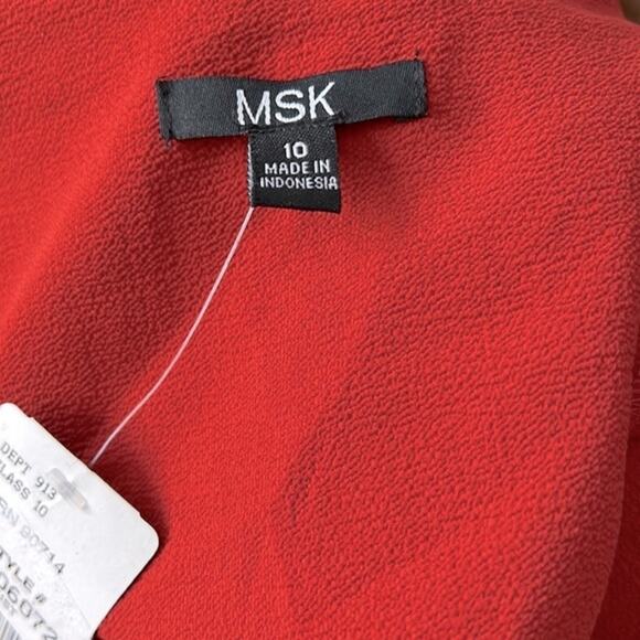 NWT! MSK Long Sleeve Boho Peasant Dress with Lace Up Bodice detail size 10 - Picture 9 of 10